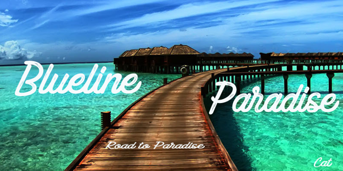 Blueline Paradise Font poster