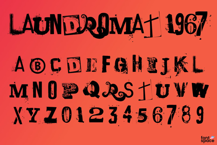 laundromat 1967 Font poster