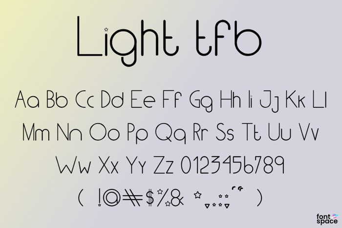Light TFB Font poster