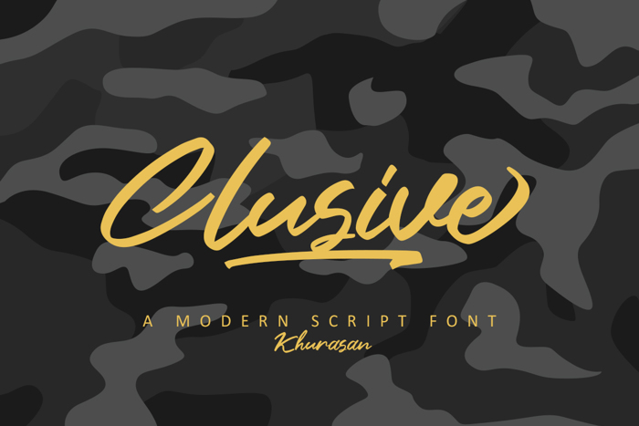 Clusive Font poster