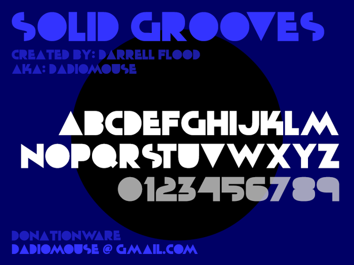 Solid Grooves Font poster