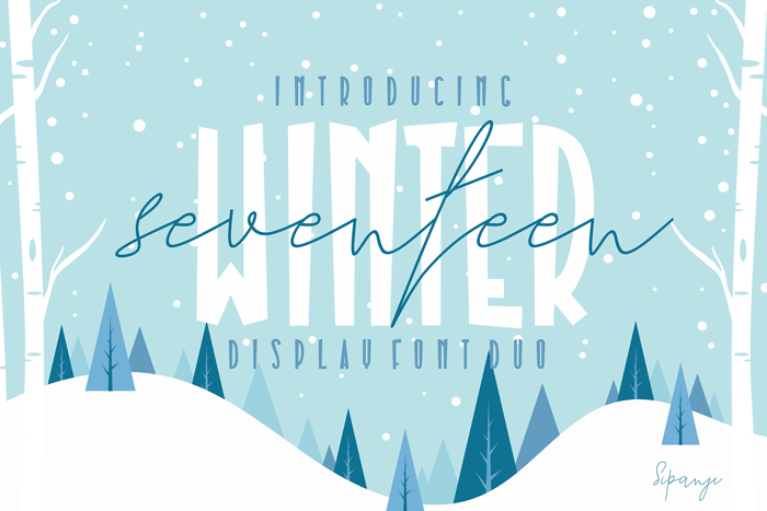 Seventeen Winter Font poster