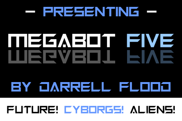 Megabot Five Font poster