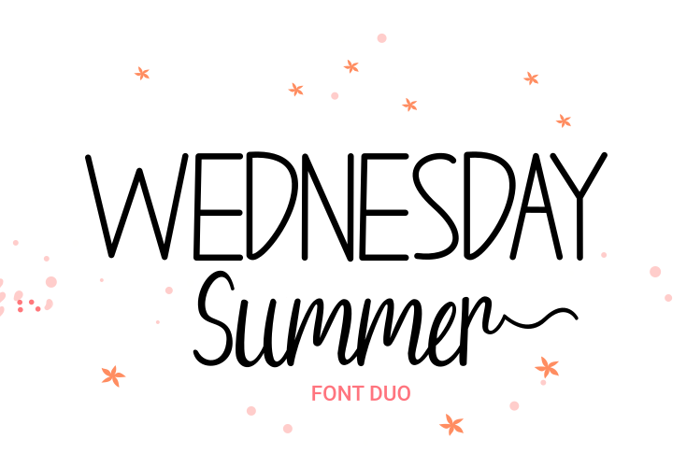 Wednesday Summer Script Font poster