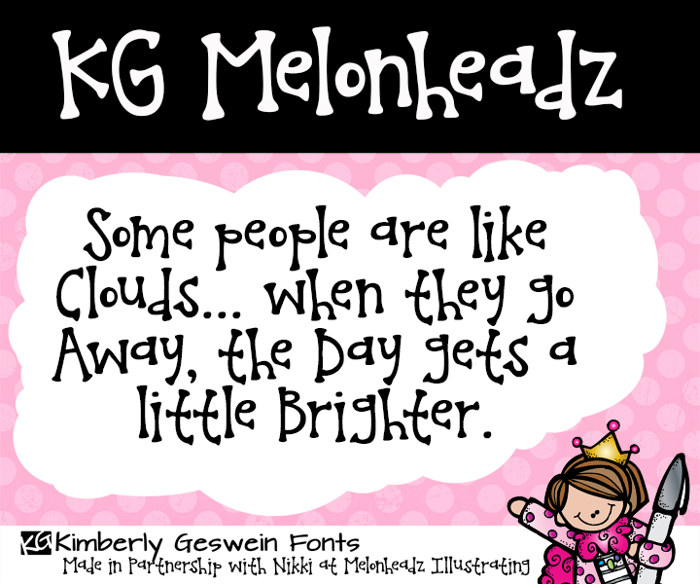 KG Melonheadz Font poster