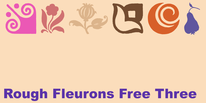 Rough Fleurons Free Three Font poster