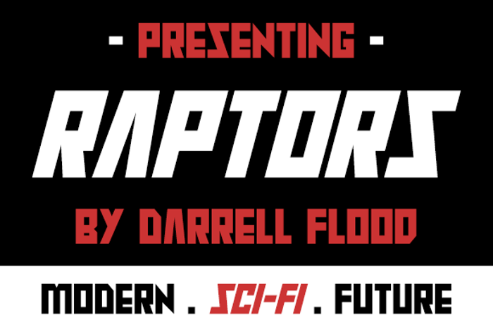 Raptors Font poster
