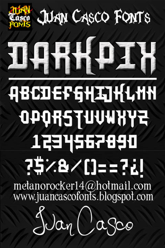 DarkPix Font poster