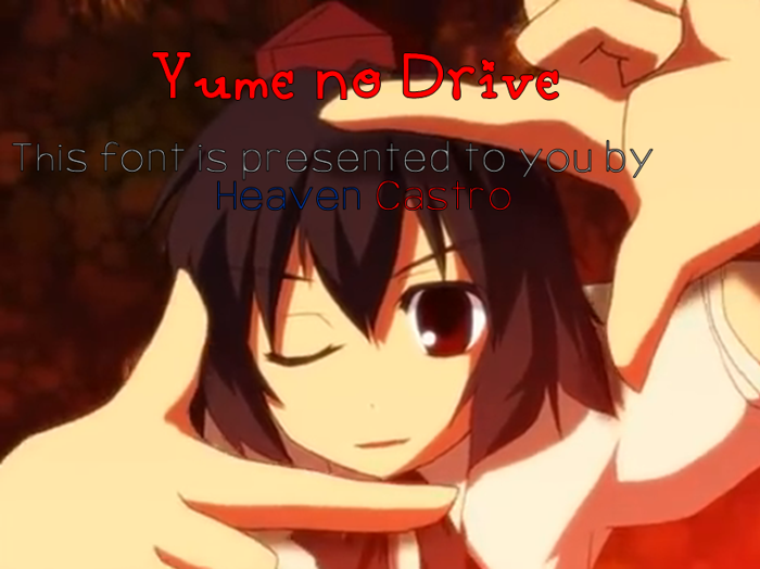 Yume no Drive Font poster