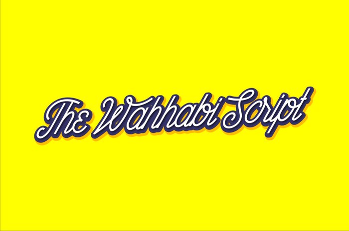 The Wahhabi Script Font poster