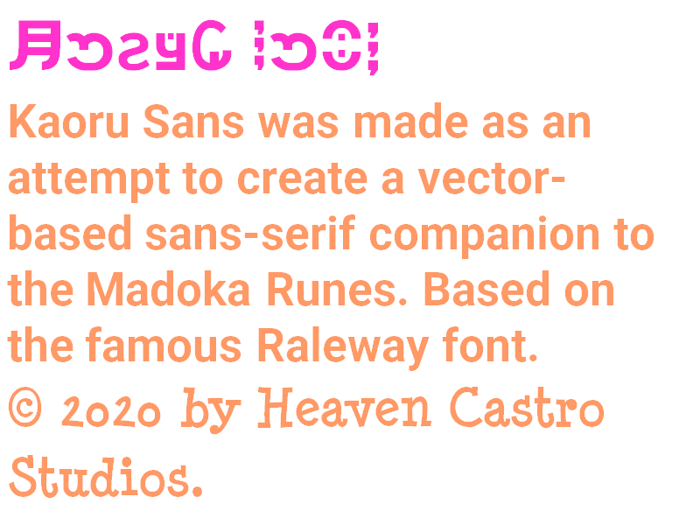 Kaoru Sans Font poster