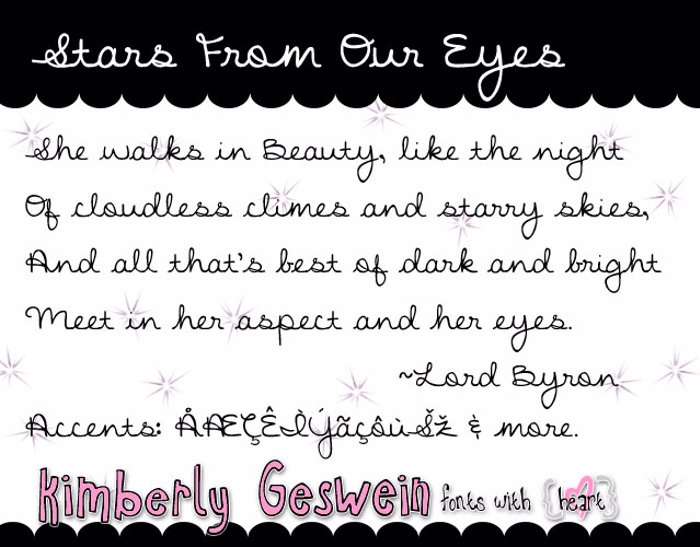 Stars From Our Eyes Font poster