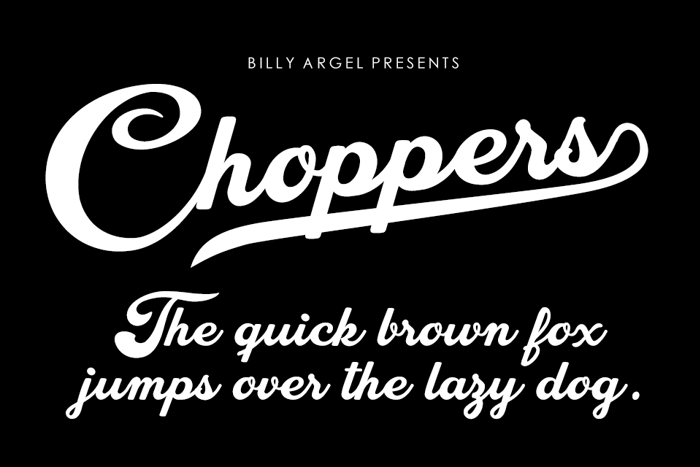 Choppers Font poster