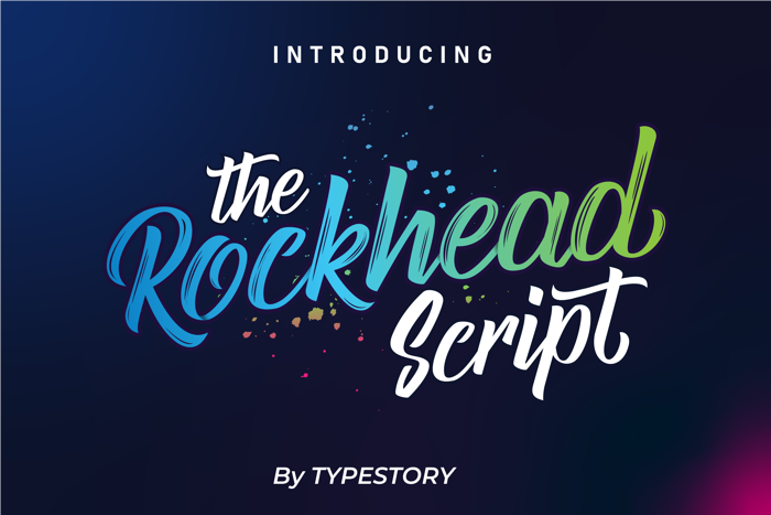 Rockhead Script Font poster