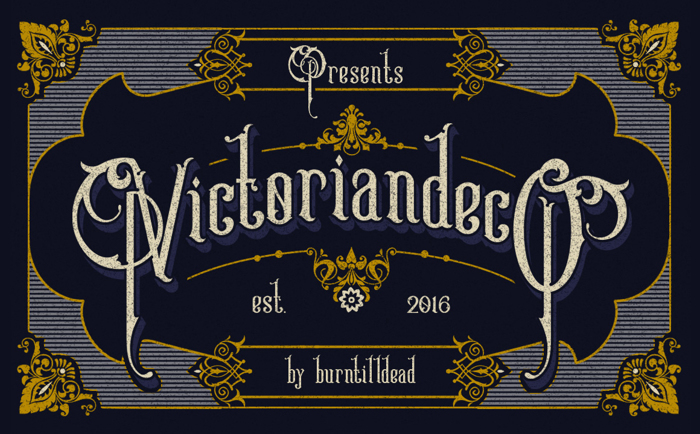 Victoriandeco Font poster