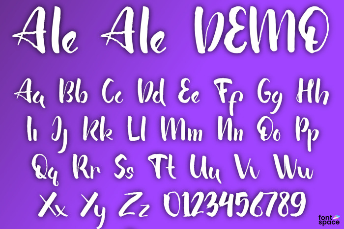 Ale Ale Font poster
