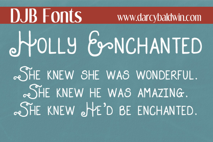 DJB HOLLY ENCHANTED Font poster