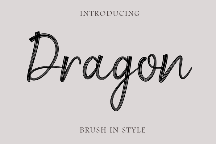 Dragon Brush Script Font poster