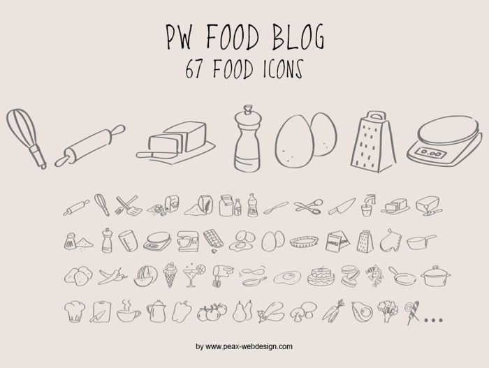 PWFoodblog Font poster