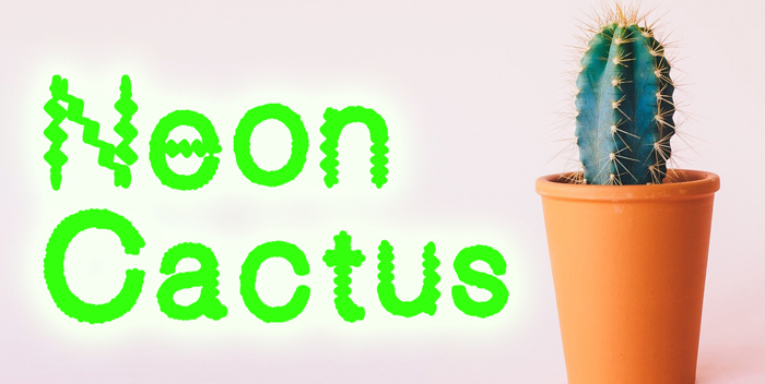 Neon Cactus Font poster
