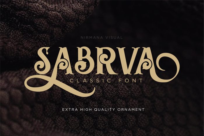 Sabrva Font poster
