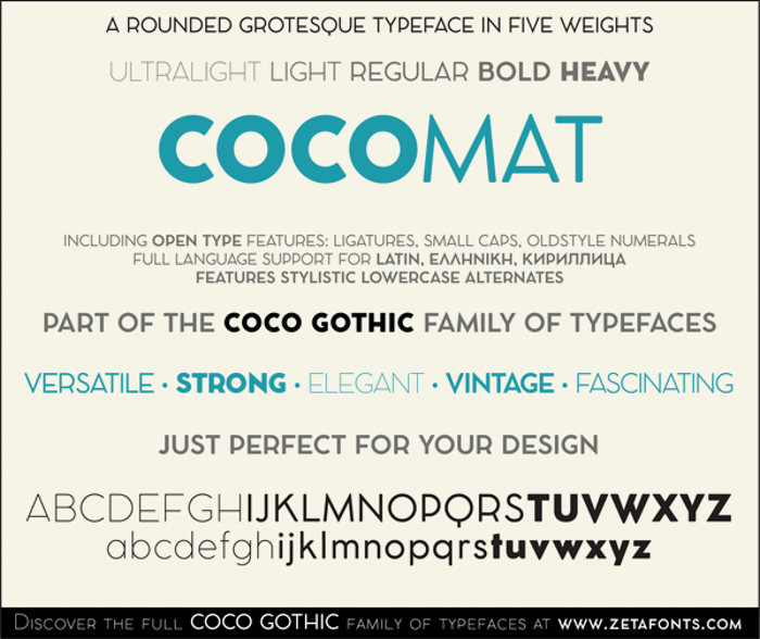 COCOMAT Font poster