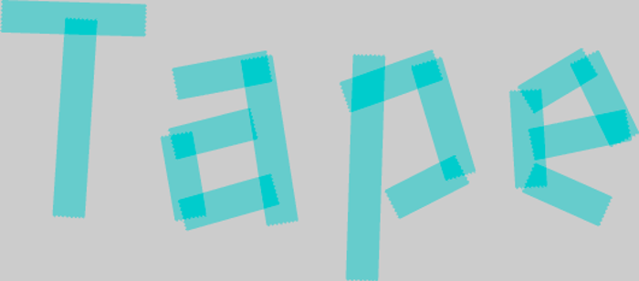 Tape font poster