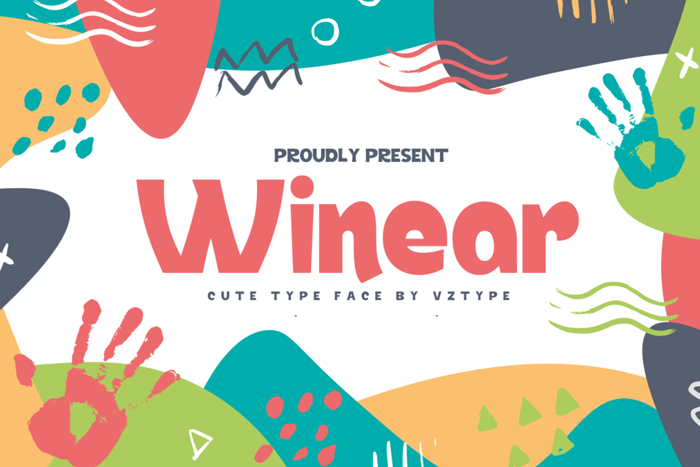 Winear Font poster