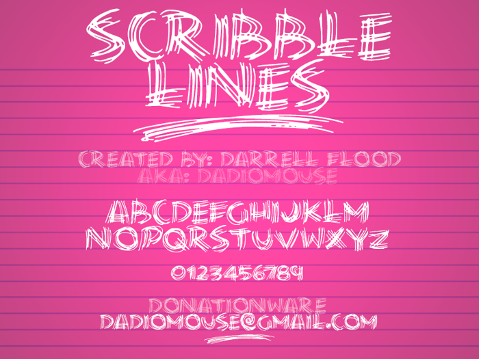 Scribble Lines Font poster