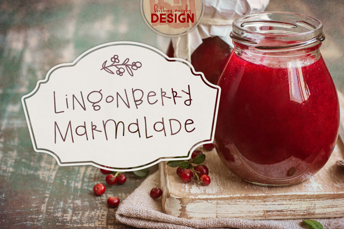 Lingonberry Marmalade Font poster