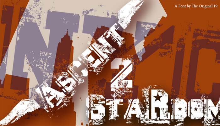 Ascent 2 Stardom Font poster