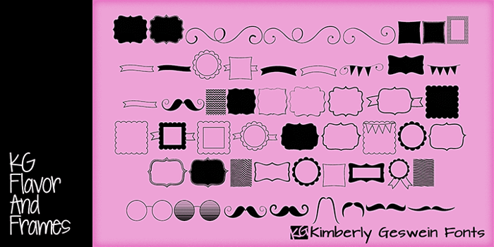 KG Flavor and Frames Font poster