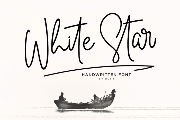 White Star Font poster