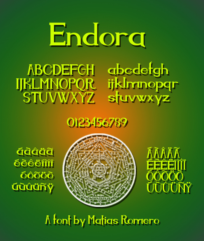 Endora Font poster