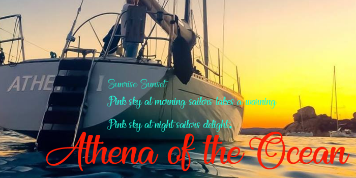Athena of the Ocean Font poster