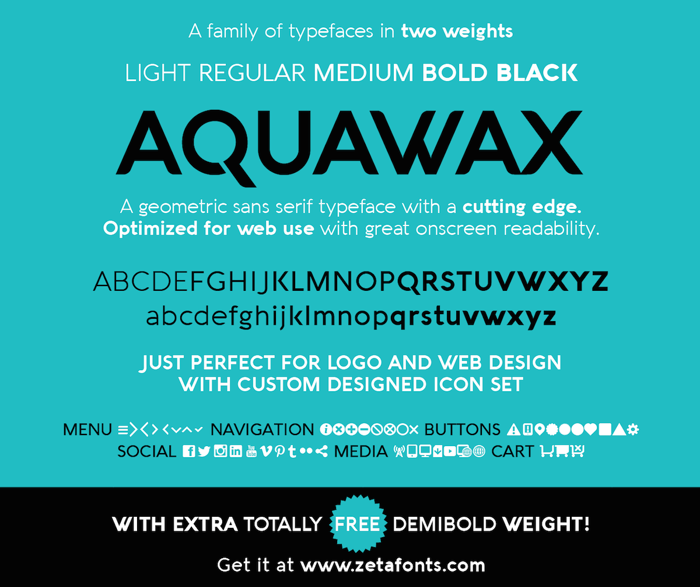 Aquawax Font poster