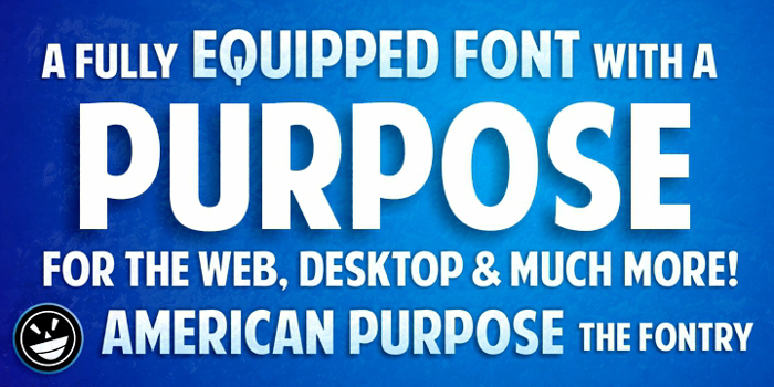 American Purpose Font poster