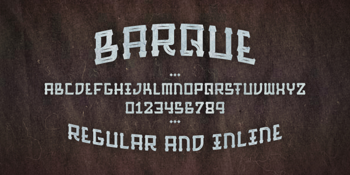 BarqueInline Font
