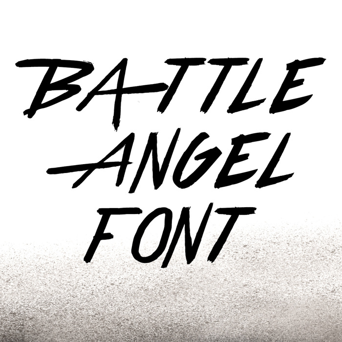 Battle Angel Font poster