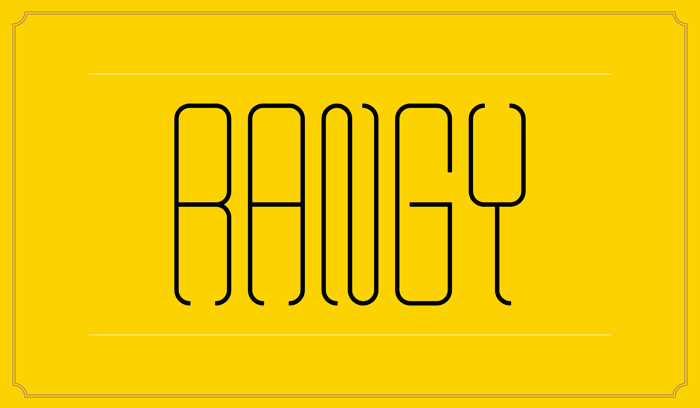 Rangy Font poster