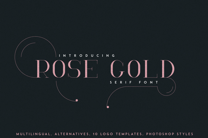 ROSEGOLD SERIF FONT poster