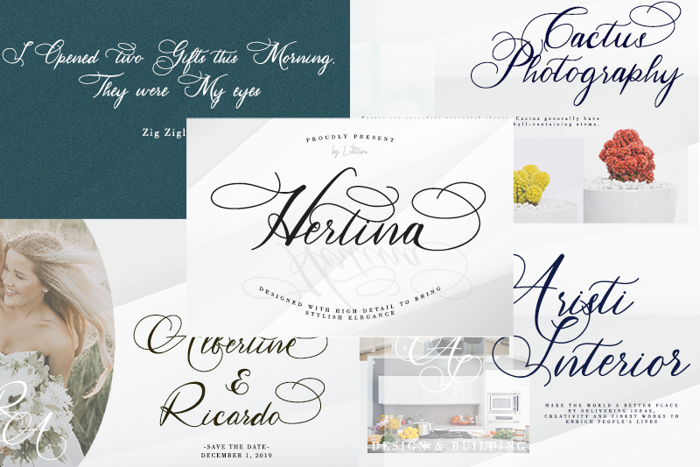 Hertina Font poster