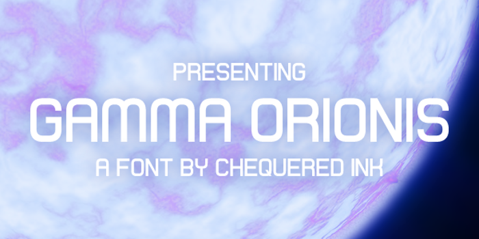 Gamma Orionis Font poster