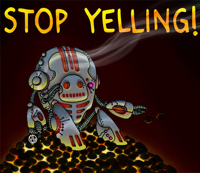 Stop Yelling Font poster