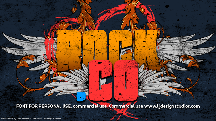 Rock.CO Font poster
