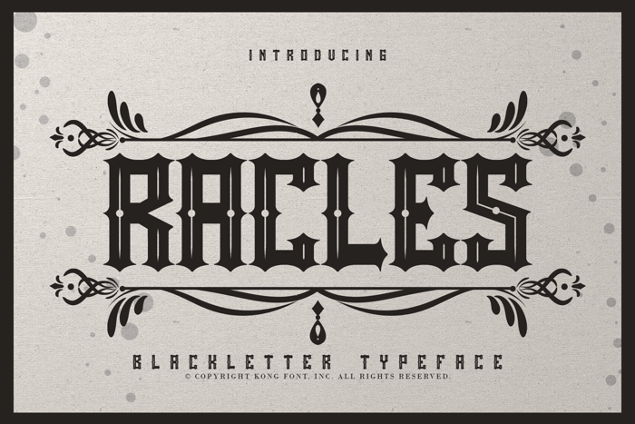 Rackles Font poster