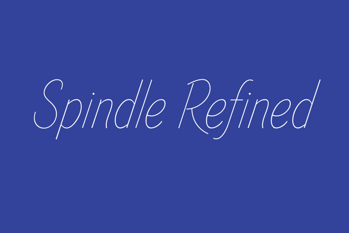 Spindle Refined Font poster