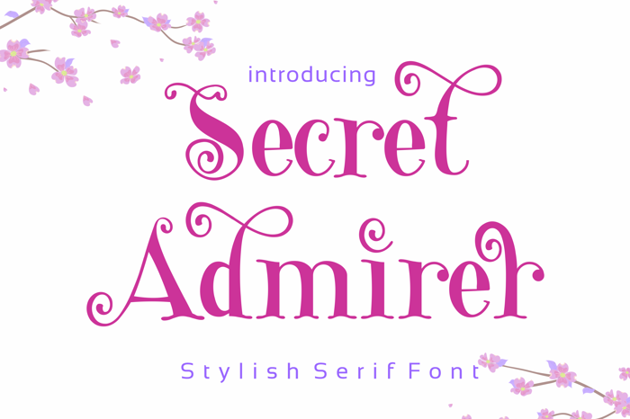 Secret Admirer Font poster