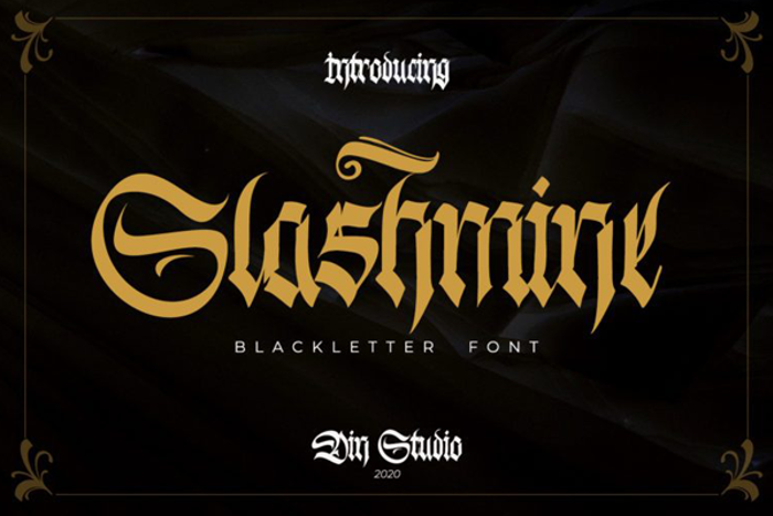 Slashmine Font poster