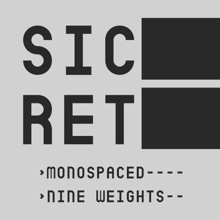 Sicret Mono Font poster